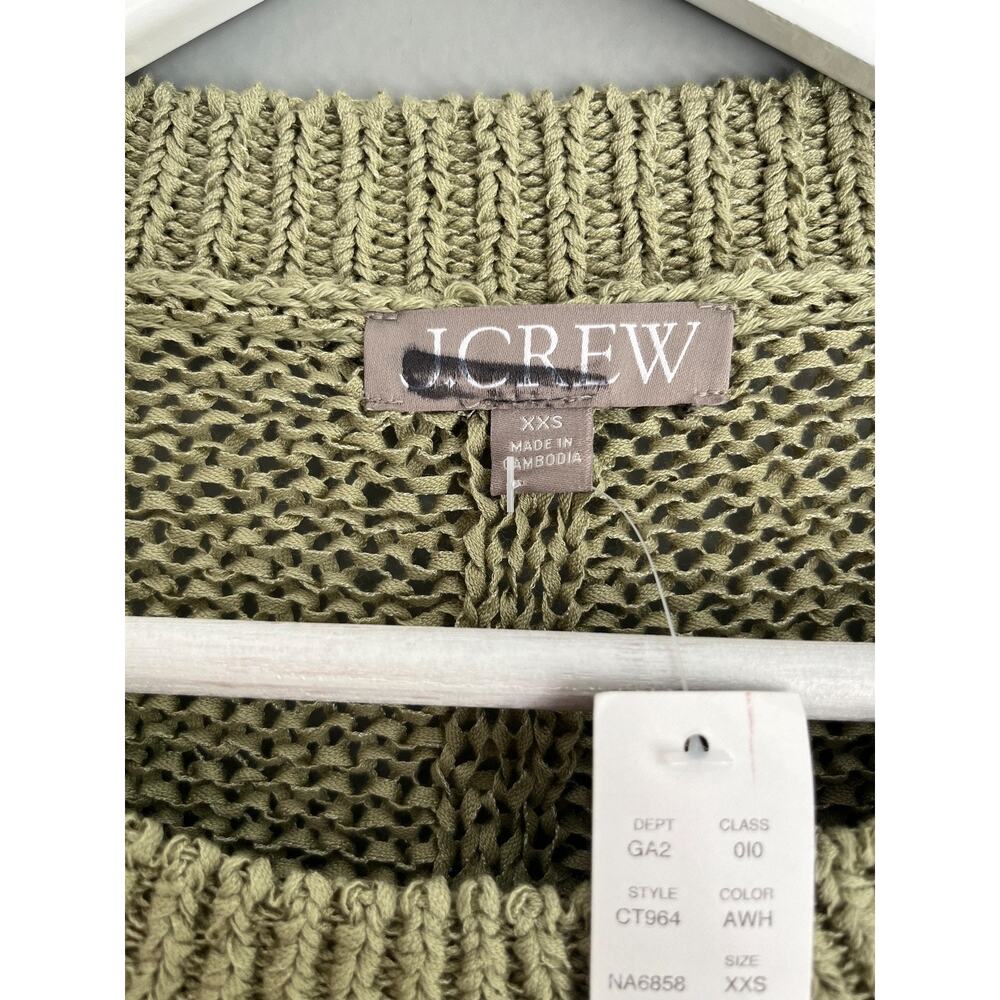 J.Crew NWT $128 Montauk Pullover Sweater Olive Green XXS CT964 Coastal Resort - Picture 2 of 7